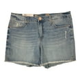 thumbnail image 1 of Seven7 Women's Denim Frayed Hem Slim Fit Weekend Short (Emotion, 16), 1 of 1