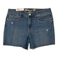 thumbnail image 1 of Seven7 Women's Denim Frayed Hem Slim Fit Weekend Short (Wild Fire, 12), 1 of 4