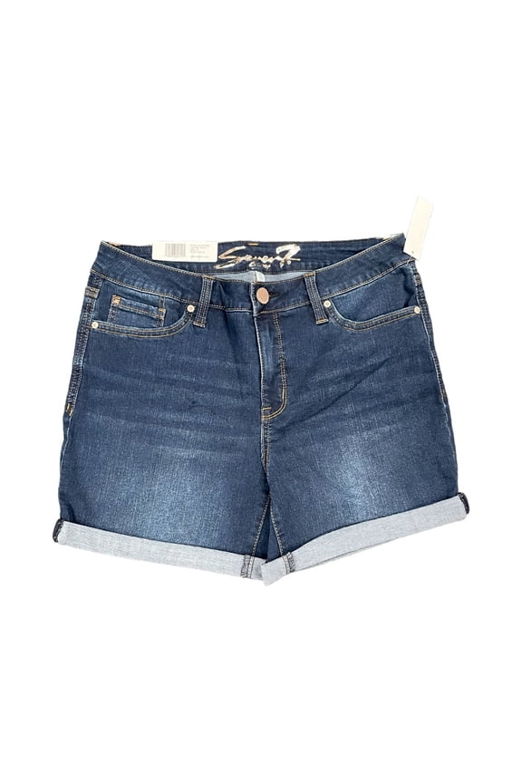 Women's Denim Rolled Cuff Slim Fit Weekend Short (Dana, 6)
