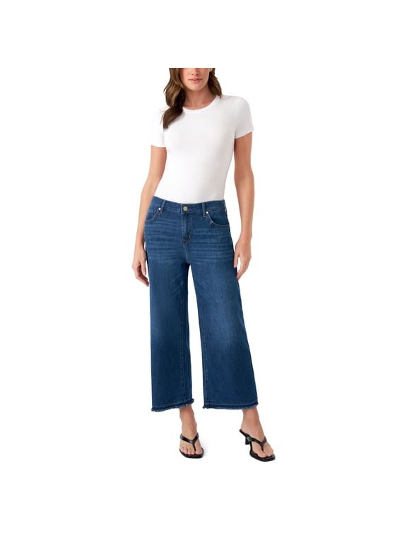 Women's Featherweight Wide Leg Crop Jean, Lone Wolf