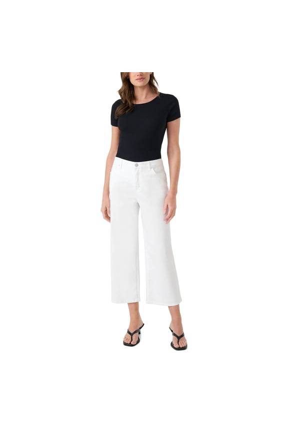 Women's Featherweight Wide Leg Crop Jean, White