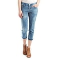 thumbnail image 1 of Seven7 Women's Sandblast Roll Cuff Skinny Crop Jeans Size 4, 1 of 4