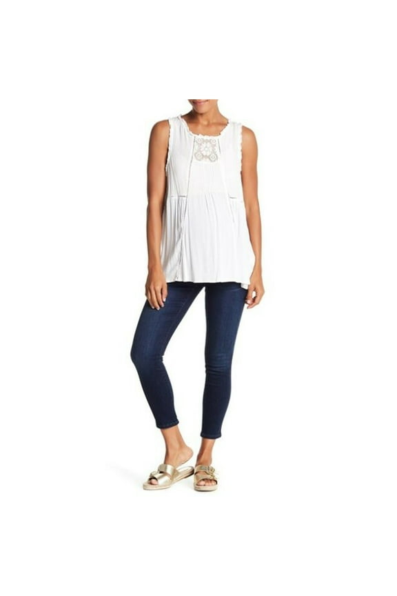 Women's Skinny Ankle Maternity Jeans, Clifton Blue, 12