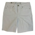 thumbnail image 1 of Seven7 Women's Soft Stretch Fray Hem Sunset Bermuda Short (White, 4), 1 of 2