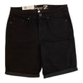thumbnail image 1 of Seven7 Women's Soft Stretch Rolled Hem Sunset Bermuda Short (Black, 6), 1 of 4