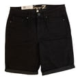 thumbnail image 1 of Seven7 Women's Soft Stretch Rolled Hem Sunset Bermuda Short (Black,8), 1 of 1