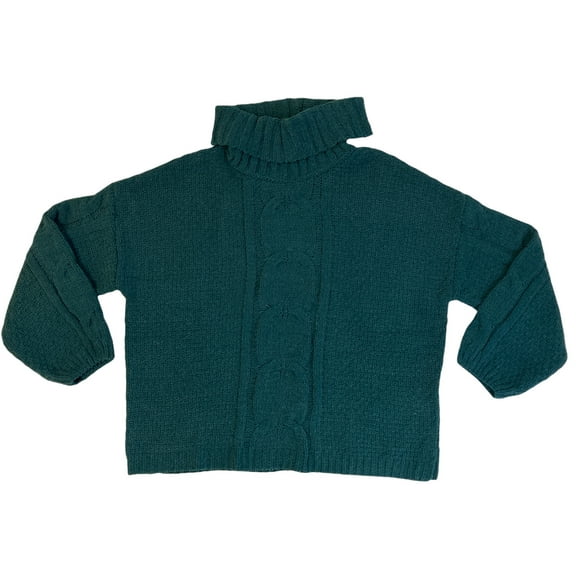 Seven7 Women's Soft & Warm Cable Knit Chenille Sweater (Deep Teal, M)