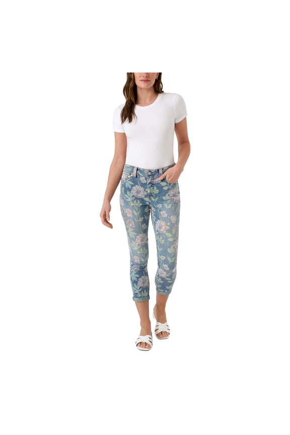 Women's Starlette Crop Stretch Jean, Floral Print