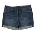 thumbnail image 1 of Seven7 Women's Stretch Mid-Rise 5" Inseam Weekend Denim Short, Rolled Cuff Rhymes 6, 1 of 2