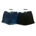 thumbnail image 1 of Seven7 Women's Comfortable Stretch Rolled Hem 5" Weekend Short (Black, 10), 1 of 2
