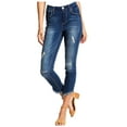 thumbnail image 1 of Seven7 Women's Tahiti Skinny High Rise Distressed Frayed Hem Ankle Jeans Size 6, 1 of 4