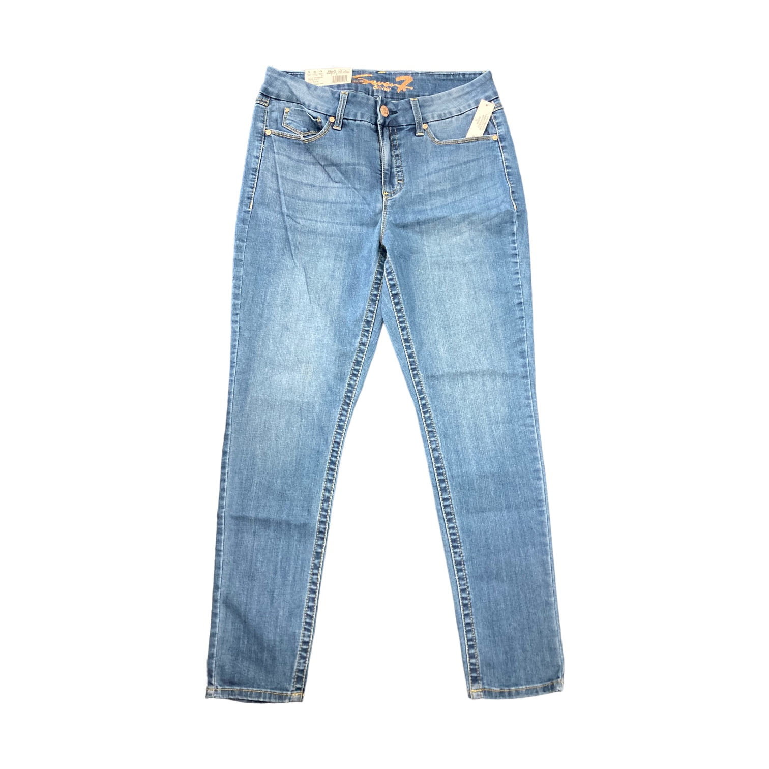 Seven7 Women's Tummyless High Rise Slimming Control Panel Skinny