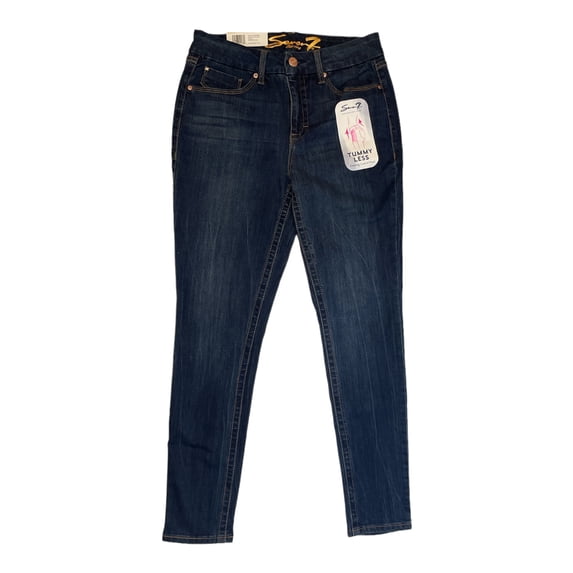 Seven7 Women's Tummyless High Rise Slimming Control Panel Skinny Jeans (Avalon, 12)