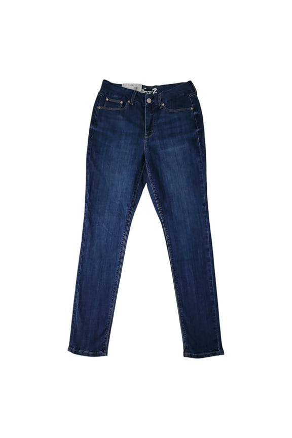 Women's Tummyless High Rise Slimming Control Panel Skinny Jeans (Birch, 8)