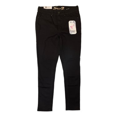 Seven7 Women’s High Rise Slim Straight Jeans – Size 14, Bone White, Stretch Denim