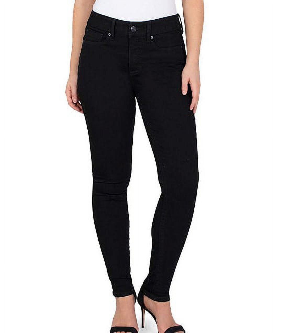 Seven7 Women's Tummyless High Rise Slimming Skinny Jeans (Black