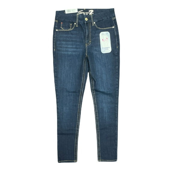 Seven7 Women's Tummyless High Rise Slimming Stretch Skinny Jeans (Montreal, 10)