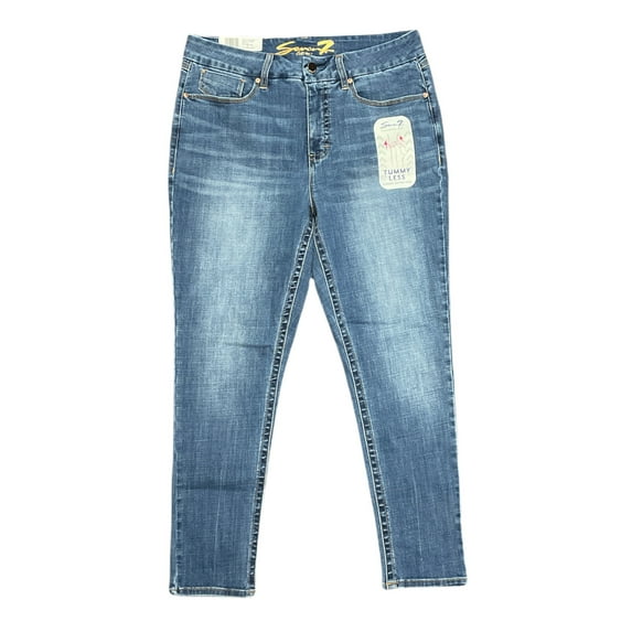 Seven7 Women's Tummyless High Rise Slimming Stretch Skinny Jeans (Shelby, 10)