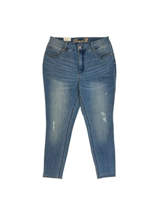Seven7 Women's Tummyless High Rise Slimming Control Panel Skinny Jeans  (Avalon, 6)