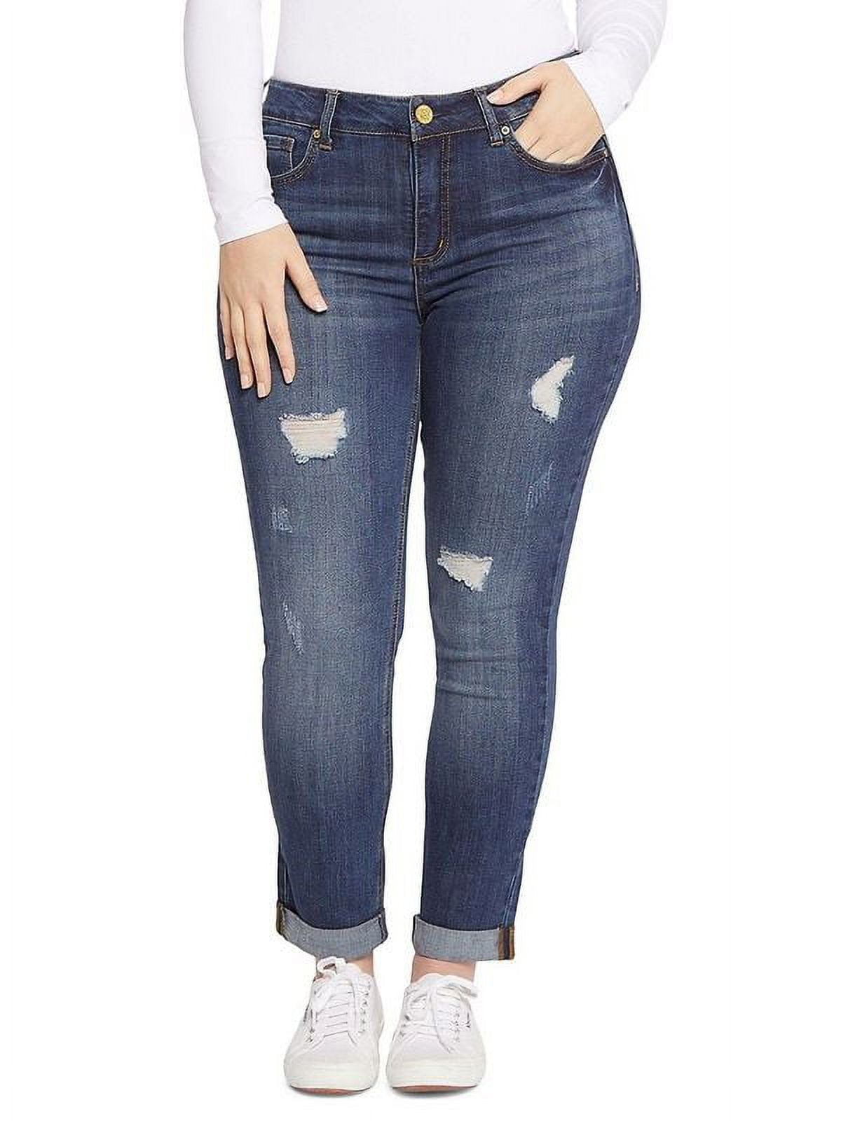 JEN7 Women's Slim Straight Leg Jeans Brown Size 18