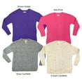 thumbnail image 1 of Seven7 Womens Crewneck Pullover Popcorn Chenille Sweater (Cream Confetti, L), 1 of 2