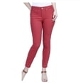 thumbnail image 1 of Seven7 Womens High Rise Booty-Shaper Skinny Jean in Red Dahlia, Size 8, 1 of 2