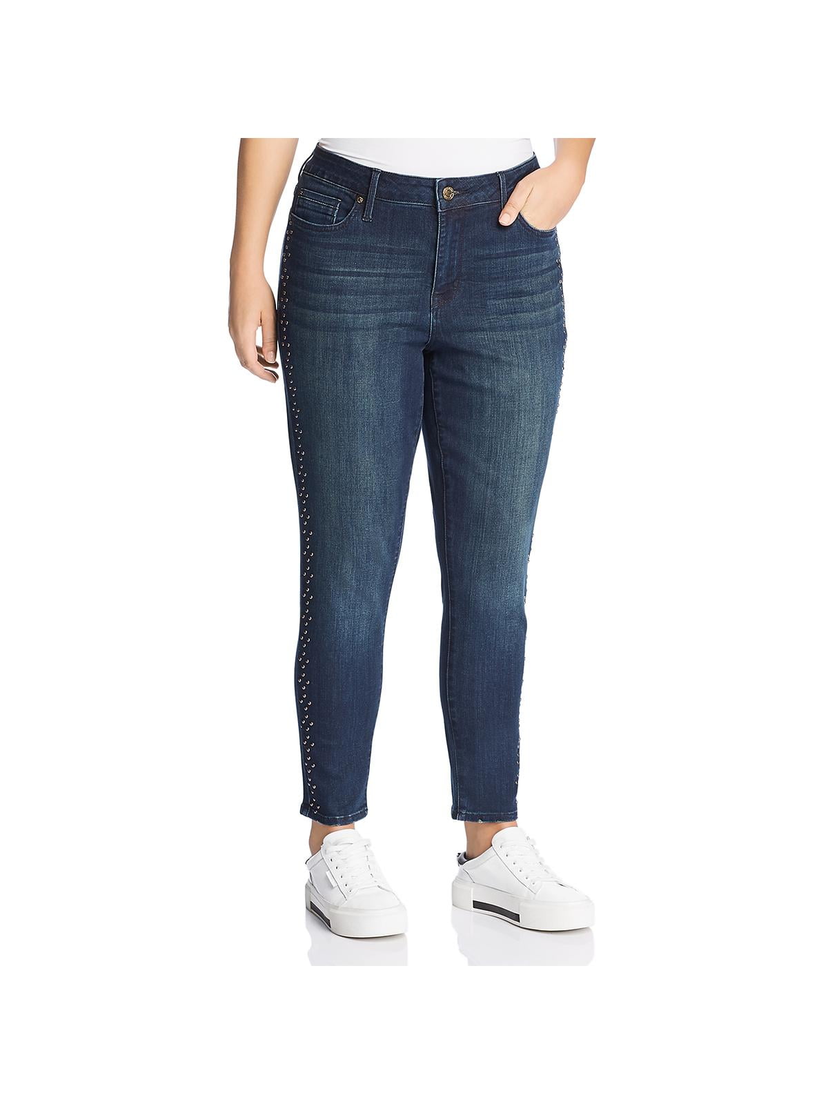 Seven7 Womens Plus Denim Studded Ankle Jeans - Walmart.com