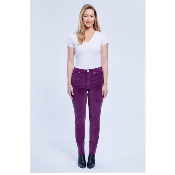 Seven7 Womens Size 8 Corduroy Ultra High Rise Skinny Pants, Italian Plum
