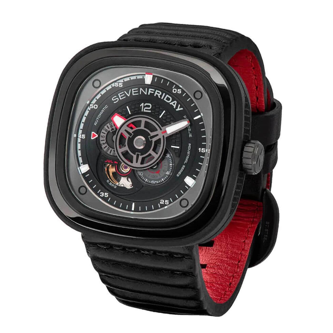 SEVENFRIDAY P3C-06 Men's P-Series Racer Iii Black Strap Watch