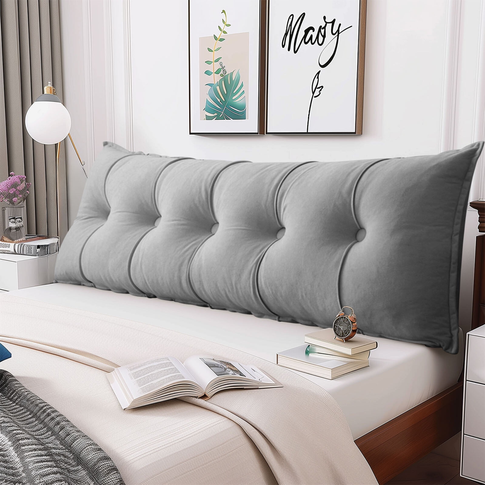 SevenThree Soft Headboard Pillow Bed Wedge Reading Pillow Long Bolster ...