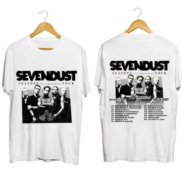 Sevendust - Season 21st Anniversary Tour 2024 Shirt, Sevendust Band Fan ...