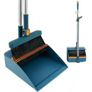 WiseWater Adjustable 50'' Broom and Dustpan Set with Comb Teeth