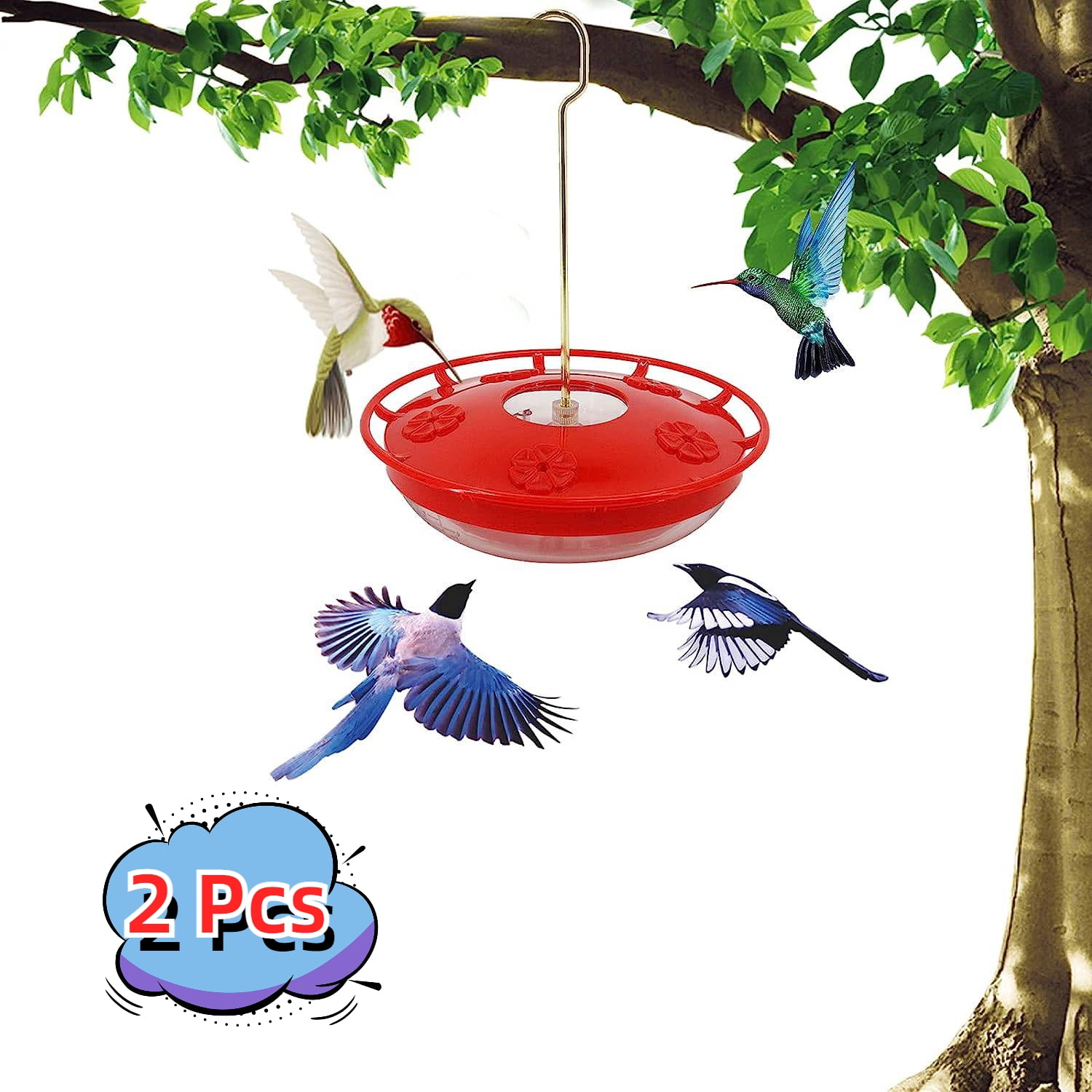 Sevenlady Hummingbird Feeder, Hummingbird Feeders for Outdoors Hanging