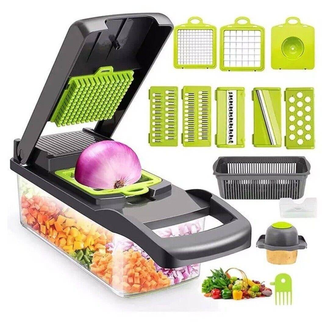Kitexpert Vegetable Chopper, Onion Chopper Dicer Veggie Chopper with 7  Blades and Container, 7-in-1 Chopper Vegetable Cutter, Kitchen Vegetable  Slicer