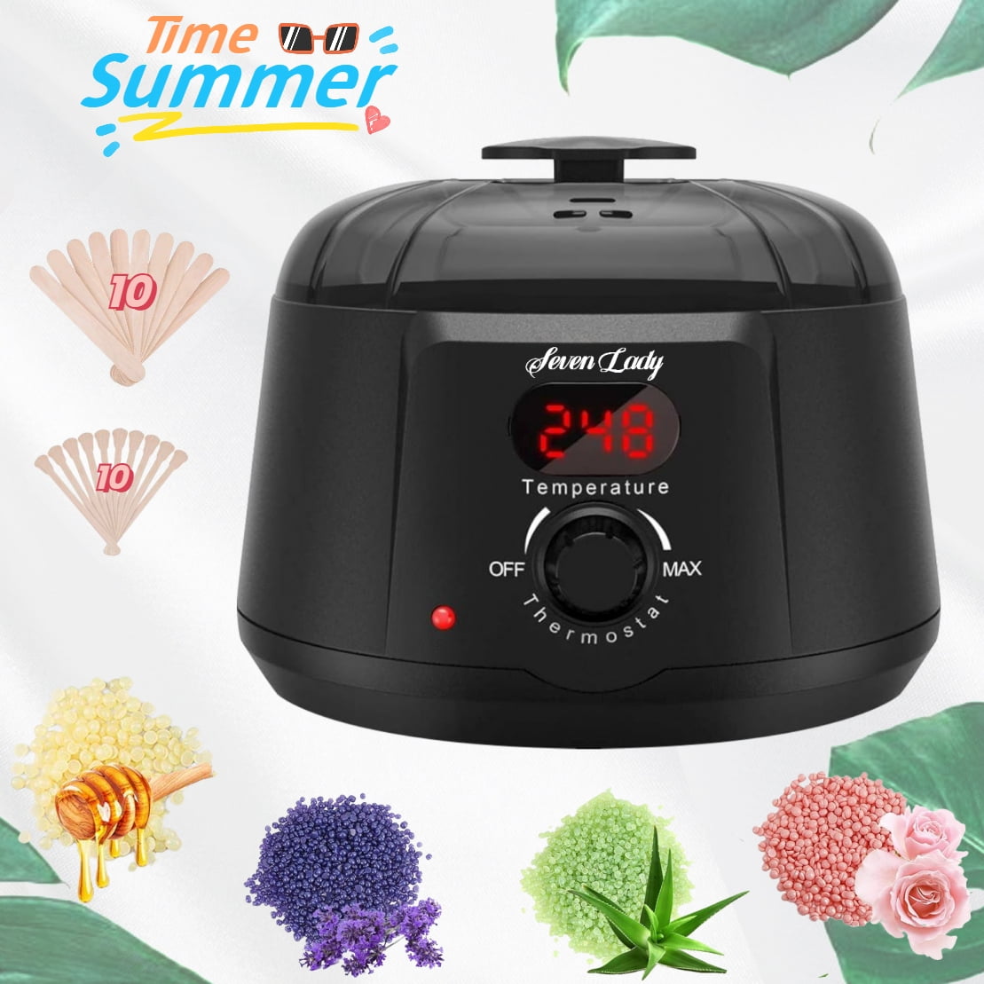 Sevenlady Waxing Kit with Wax Warmer, Ideal for Full Body Hair Removal