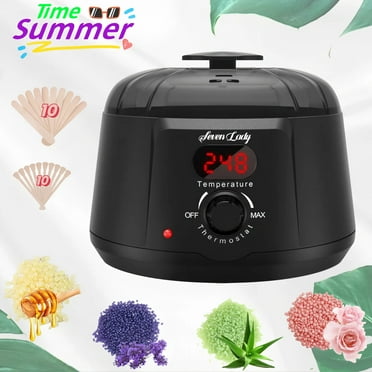 Sevenlady Waxing Kit for Hair Removal, Wax Warmer Machine Wax Pot Portable Wax Kit for Women, Wax Heater Machine Wax Beans, Wax Sticks at Home Salon for Leg, Face, Armpit, Eyebrows, Brazil