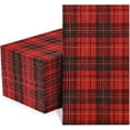 thumbnail image 1 of Sevenstars 100 Pcs Floral Napkins 3 Ply Buffalo Plaid Towels Xmas Disposable Paper Napkins for Party Supplies, 1 of 8