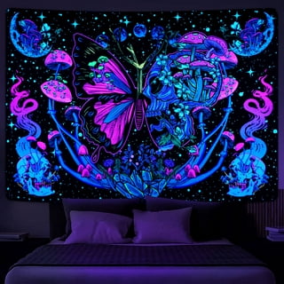 TWINNIS Trippy Tapestry Sun Tapestry Hippie Mushroom Tapestry Colorful Wall  Tapestry for Bedroom Aesthetic Cute Tapestries Wall Hanging for