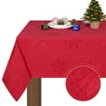 Sevenstars Christmas Tablecloth Jacquard Fabric Tablecloth Red Square