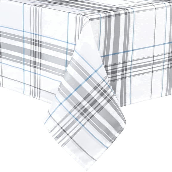 Yastouay 60" x 84" Tablecloth for Rectangle Tables Plaid Tablecloth Polyester Washable Table Cover for Spring Summer Dinner Party