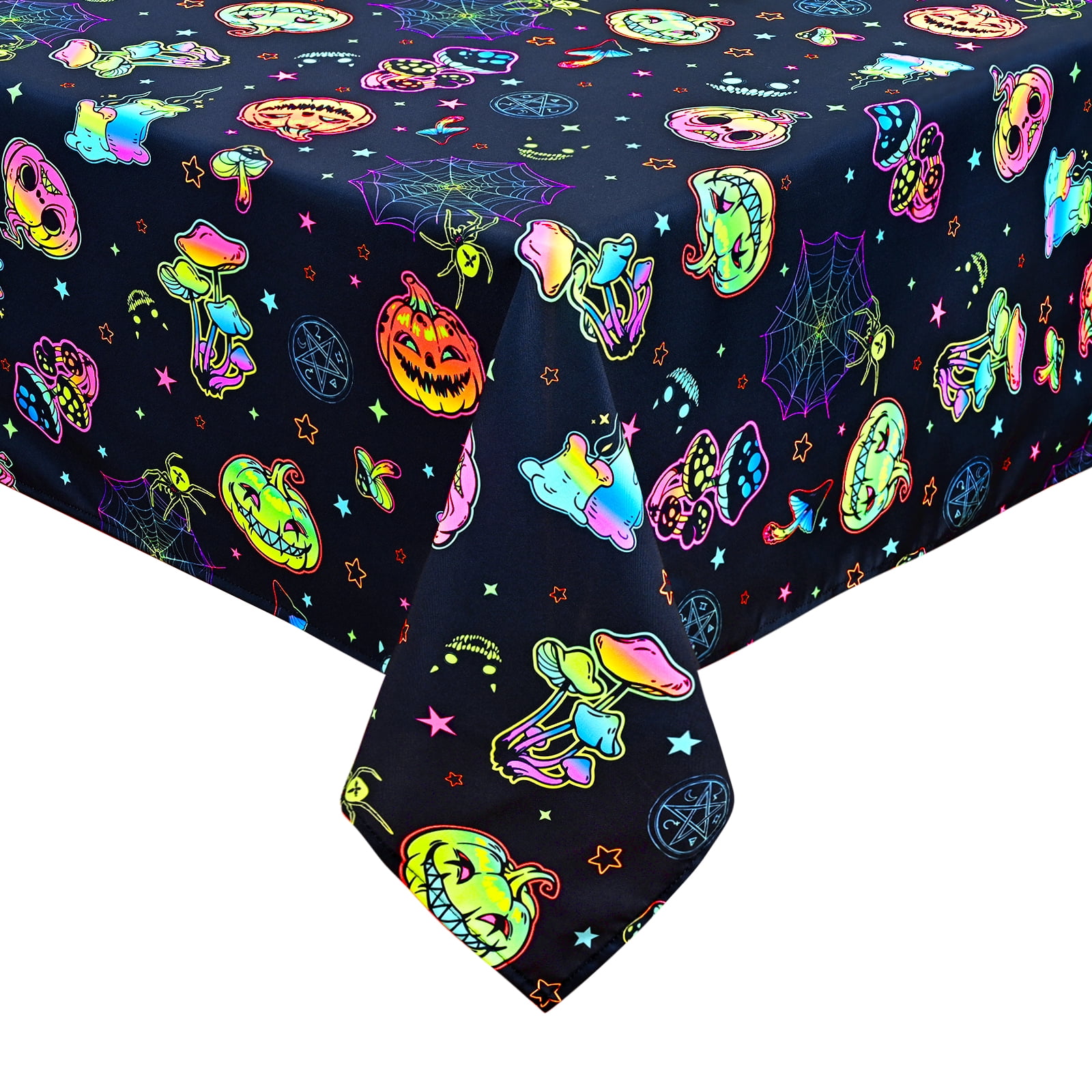 Sevenstars Halloween Tablecloth Colorful Pumpkin Table Cloth Waterproof