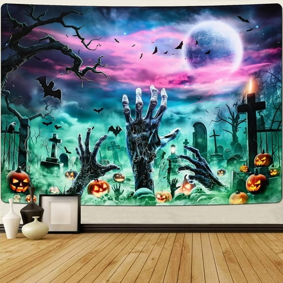 Sevenstars Halloween Tapestry Ghost Tapestry Wall Hanging for Room Decor,59.1" x 51.2"