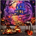 thumbnail image 1 of Sevenstars Halloween Tapestry Purple Castle Tapestry Wall Hanging for Room Decor,59.1" x 82.7", 1 of 6