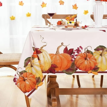 Newbridge Autumns Bounty Bordered Thanksgiving Fall Fabric Tablecloth ...