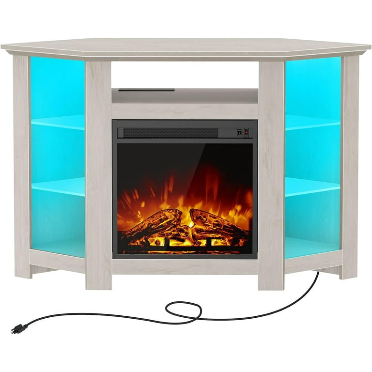 Seventable Fireplace Corner TV Stand for 43&quot; 50&quot; 55&quot;, 47 Inch TV 