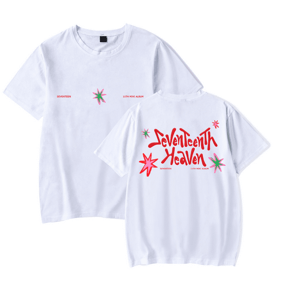 Seventeen Heaven Merch T-shirt Kpop Unisex Short Sleeve Casual Fashion Tees