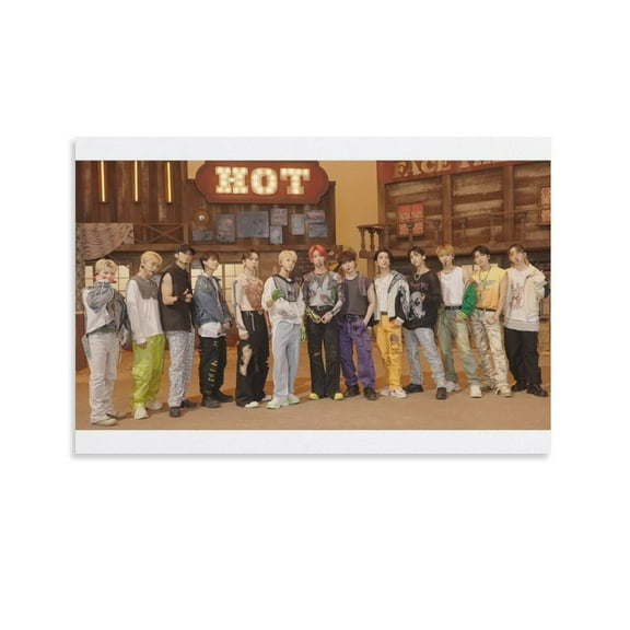 Seventeen K-pop Poster South Korean Band Print Photo Art Painting Canvas Poster Home Decorative Bedroom Modern Decor Posters Gifts 12x18inch(30x45cm)