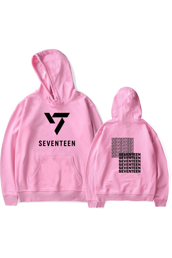 Seventeen Merch Letter logo Hoodie Unisex Men Women Long Sleeve Pullover Kpop Graphic Tops