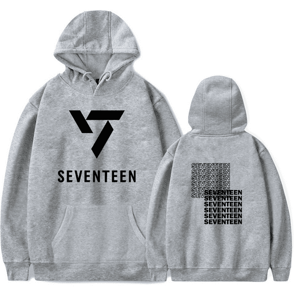 Seventeen Merch Letter logo Hoodie Unisex Men Women Long Sleeve Pullover Kpop Graphic Tops