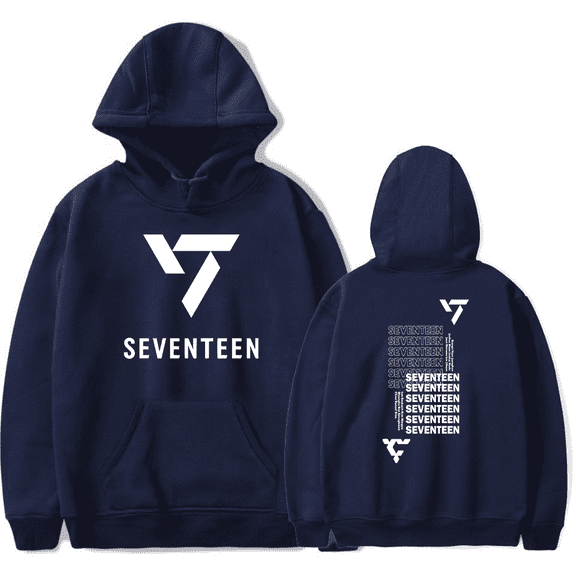 Seventeen Merch Logo Hoodie Unisex Men Women Long Sleeve Pullover Kpop Graphic Tops